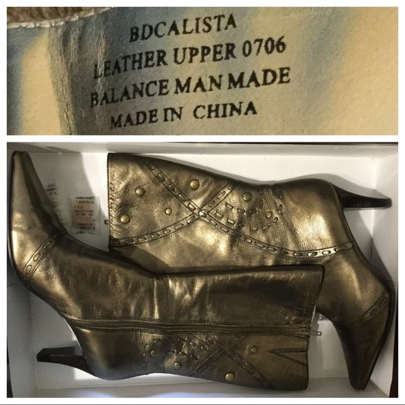 BANDOLINO Calista Mid-calf Leather Boot Bronze 8.5 - Picture 8 of 8